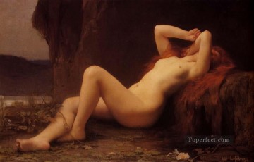 Desnudo Painting - María Magdalena en la cueva cuerpo femenino desnudo Jules Joseph Lefebvre